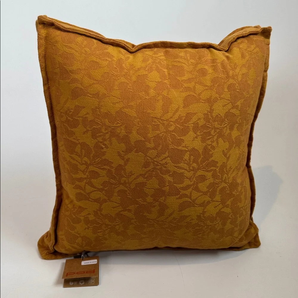 PAD Home Design Concept Gaida Mustard Colored Pillow 15”x15”